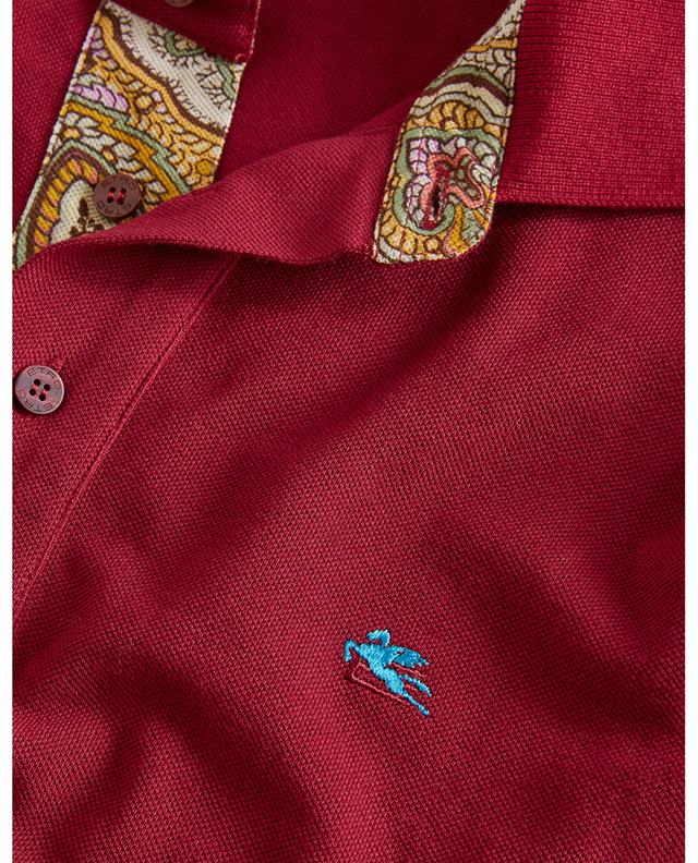 Langarm-Polohemd mit Paisley-Details Pegaso ETRO