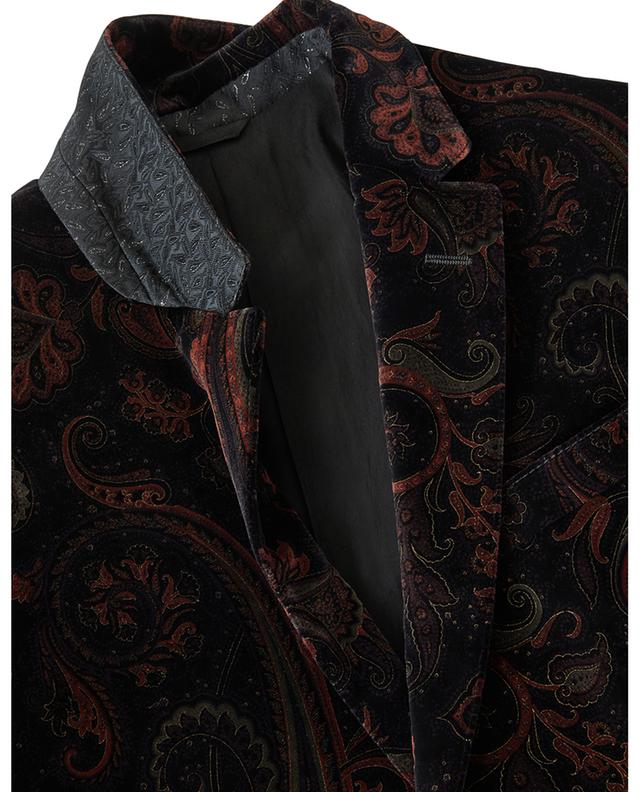 Paisley printed single-breasted velvet blazer ETRO