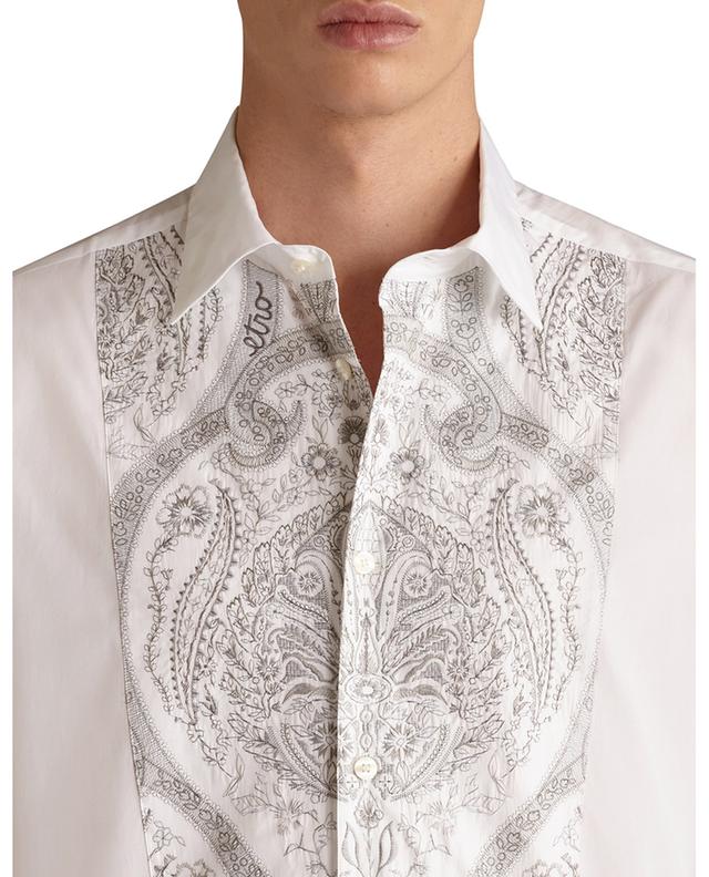 Poplin shirt with embroidered front bib ETRO