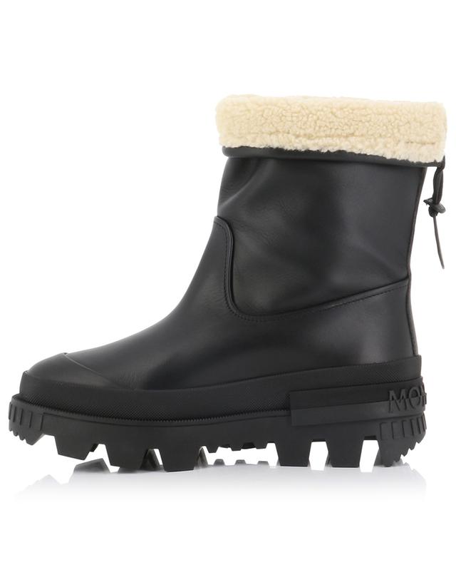 Moscova faux fur trimmed leather ankle boots MONCLER