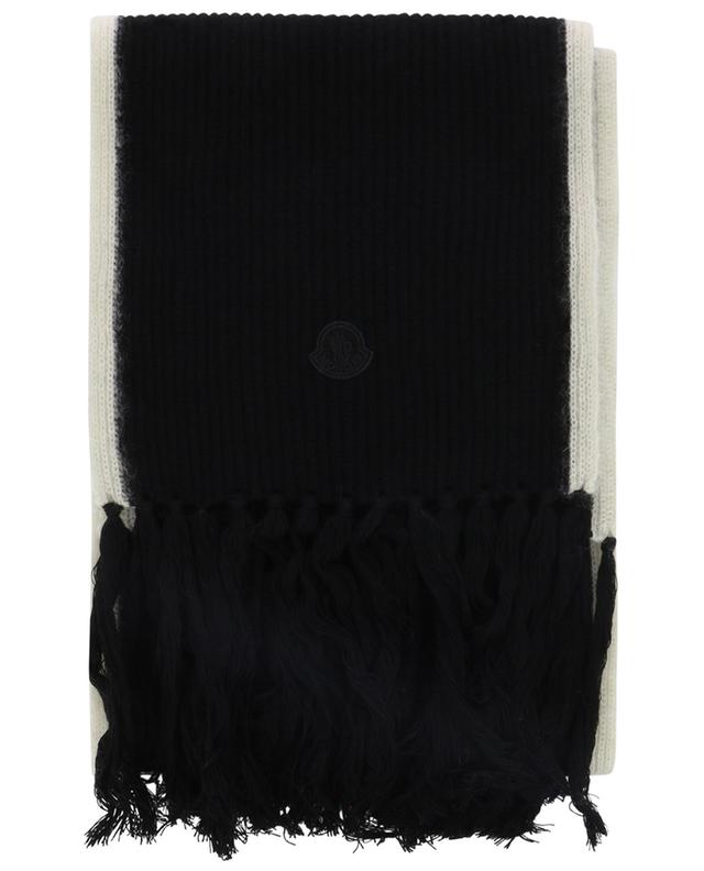 Rib knit scarf with contrasting trims MONCLER