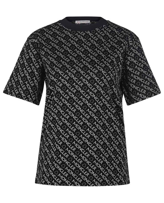 Jacquard-Strick-T-Shirt mit All-Over-Logos MONCLER