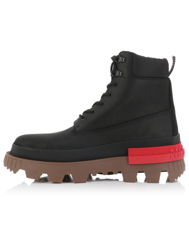 Mon Corp suede and nylon lace-up ankle boots MONCLER