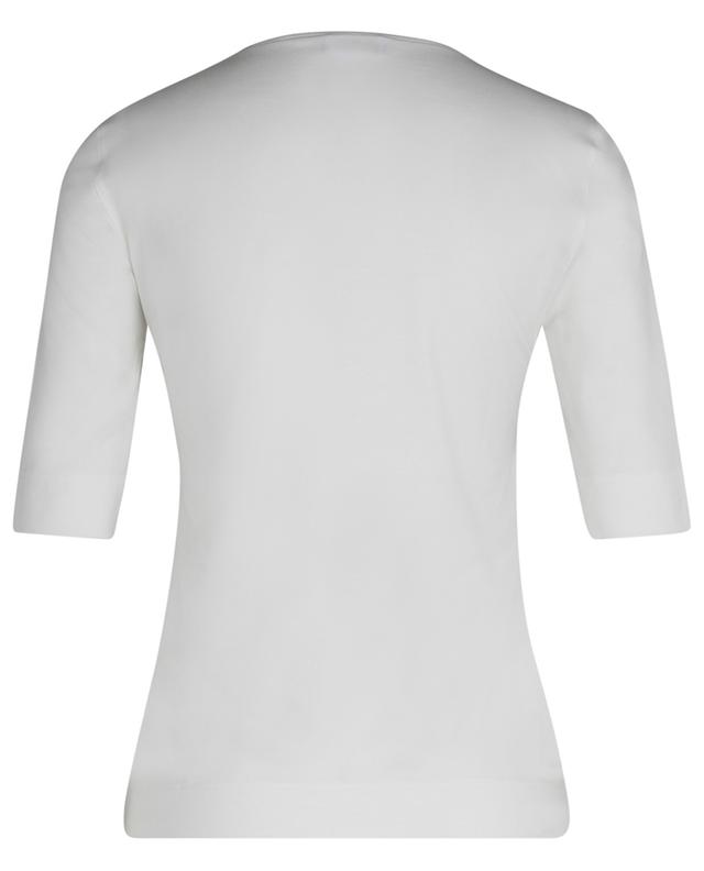 Schmales Kurzarm-T-Shirt aus Jersey mit Carré-Ausschnitt AKRIS PUNTO