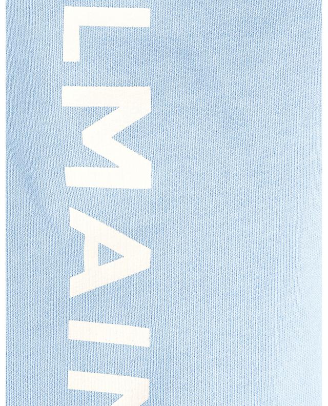 Sweat-shirt à col rond en coton bio badge logo BALMAIN