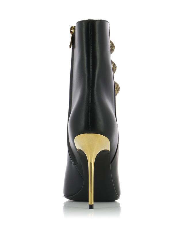 Roni 100 heeled pointy toe ankle boots in leather BALMAIN