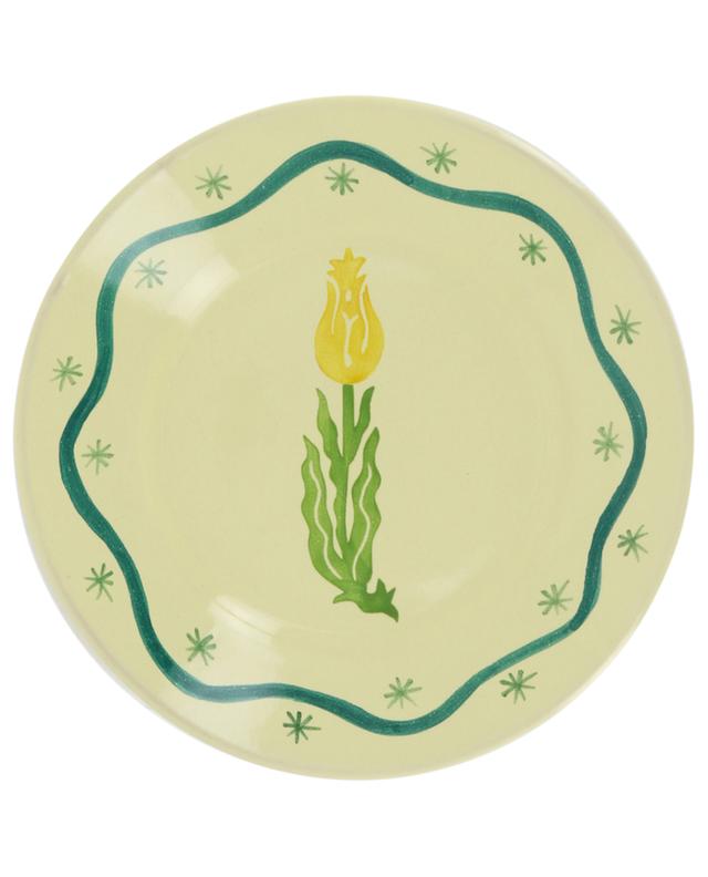 Assiette plate en céramique Suzani Tulip EMPORIO SIRENUSE POSITANO