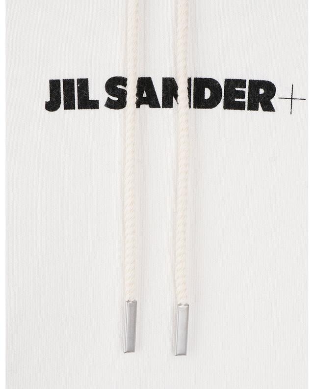 Sweat-shirt boxy à capuche en coton bio imprimé logo JIL SANDER