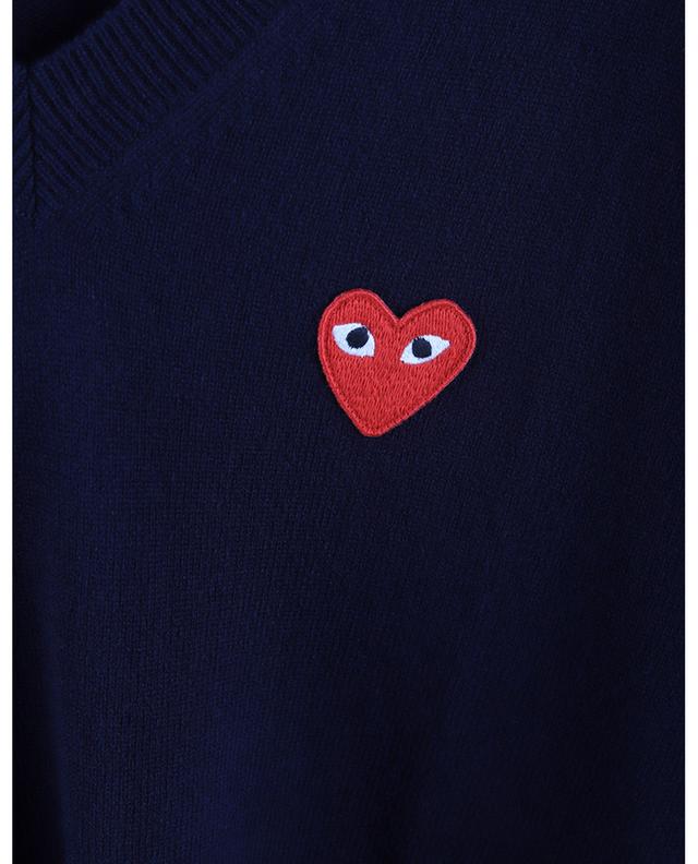Feiner Wollpullover mit V-Ausschnitt Red Heart COMME DES GARCONS PLAY