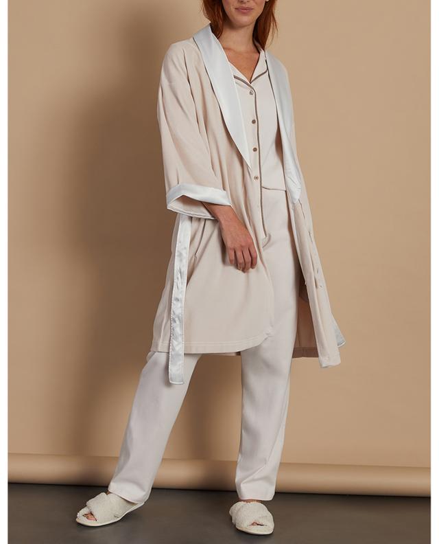 Velvet short bathrobe in velvet and satin LAURENCE TAVERNIER