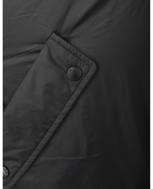 Long reversible hooded waterproof down jacket Y SALOMON ARMY