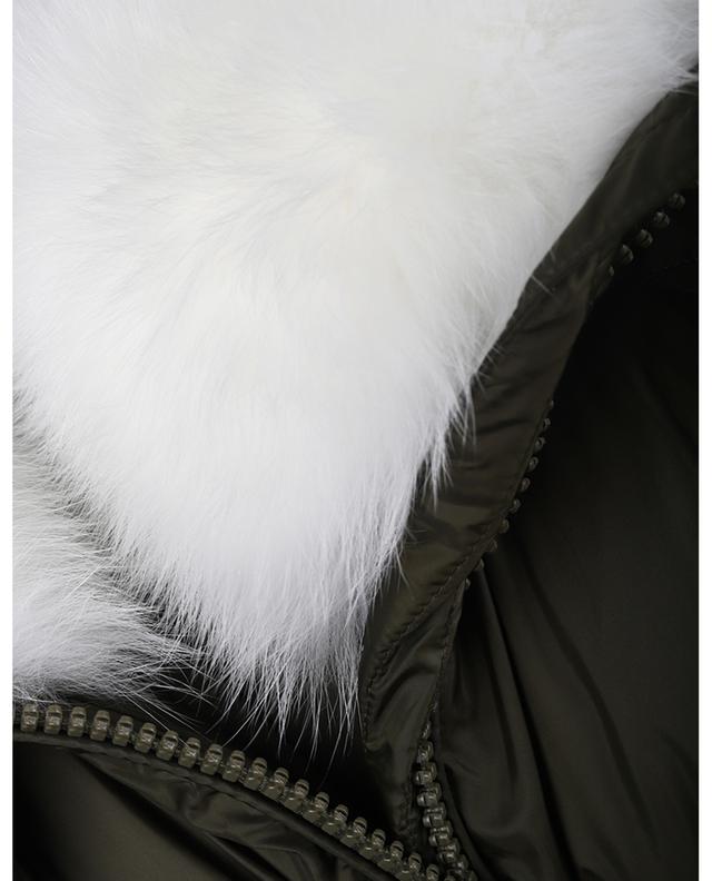 Fur trimmed long down jacket with hood Y SALOMON ARMY