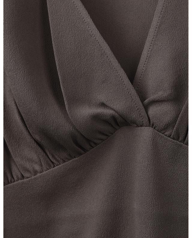 Three-quarter-sleeve V-neck top in silk blend FABIANA FILIPPI