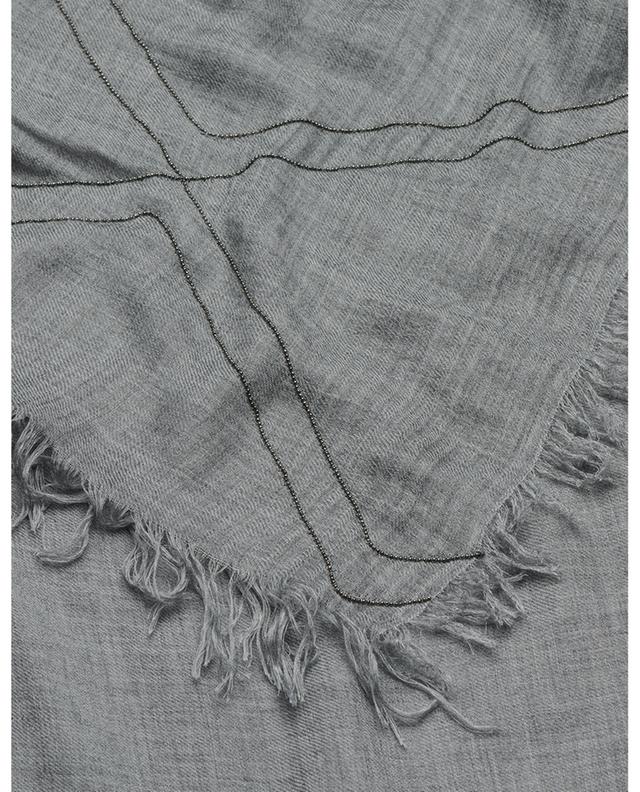 Perlenbesticktes quadratisches Halstuch aus Modal und Wolle FABIANA FILIPPI
