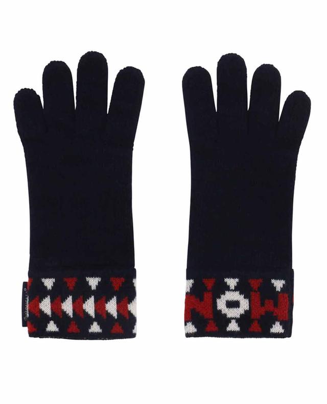 Boy&#039;s jacquard knit wool gloves MONCLER