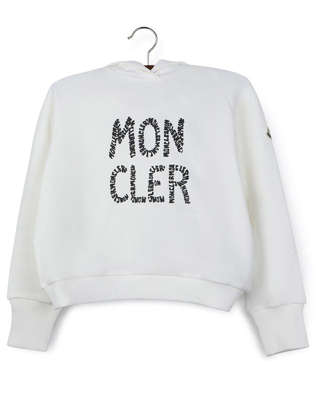Logo printed and embroidered girls&#039; hooded sweatshirt MONCLER