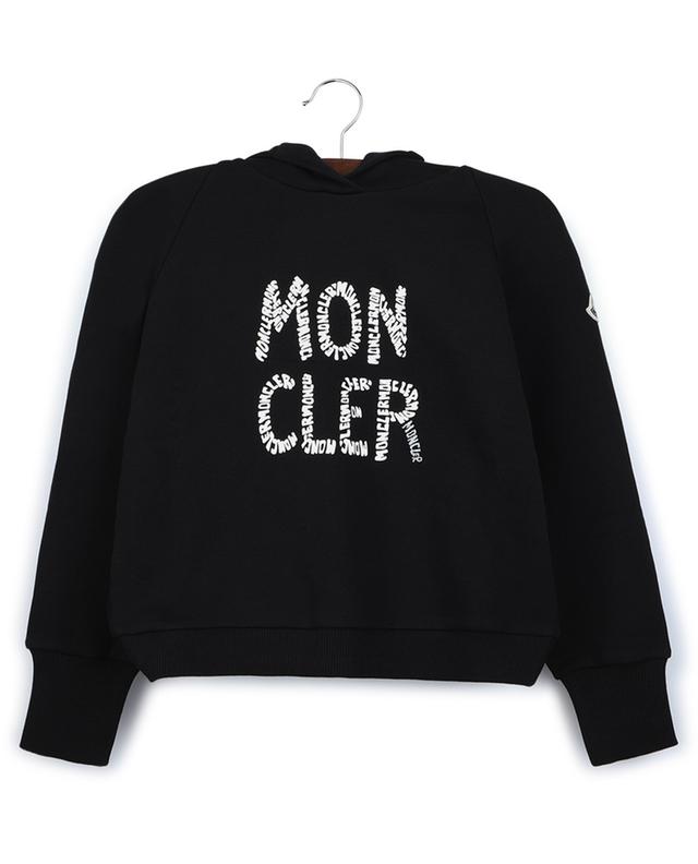 Logo printed and embroidered girls&#039; hooded sweatshirt MONCLER