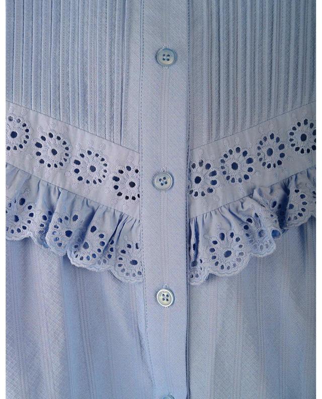 Mini robe chemise en coton bio à volants SEE BY CHLOE
