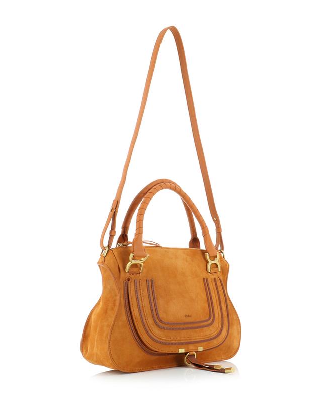 Marcie Medium double-carry suede and smooth leather bag CHLOE
