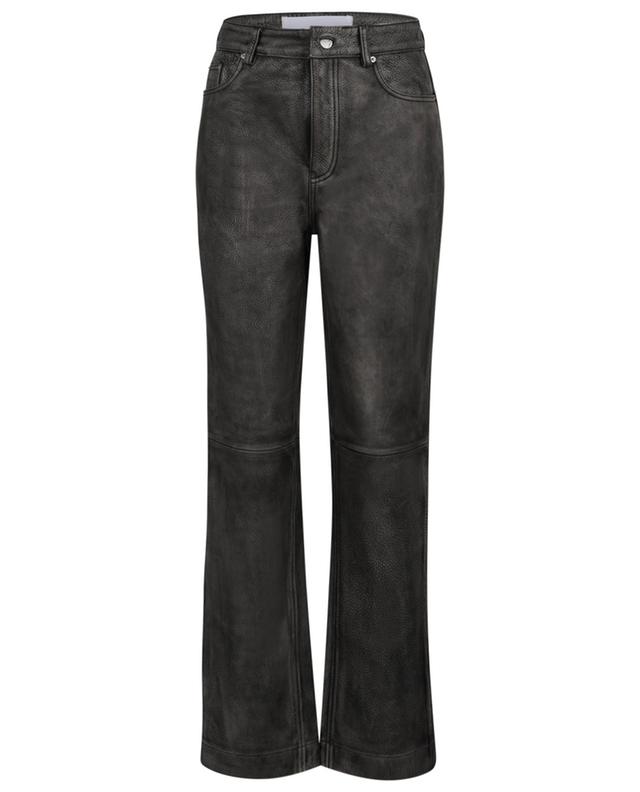 Washed lambskin leather straight leg trousers REMAIN BIRGER CHRISTENSEN
