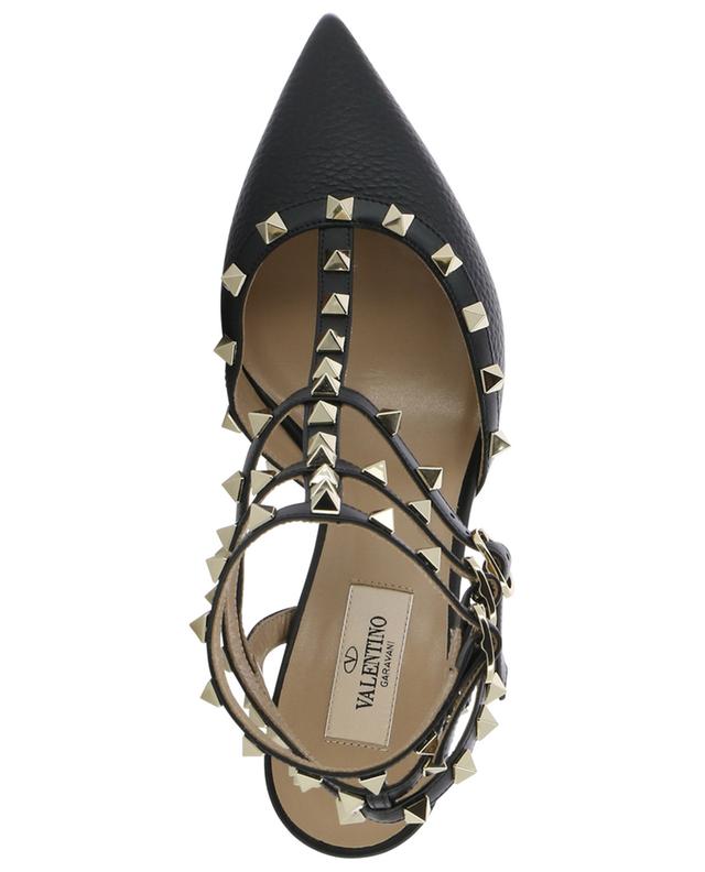 Rockstud 65 strappy grained leather sling-back pumps VALENTINO