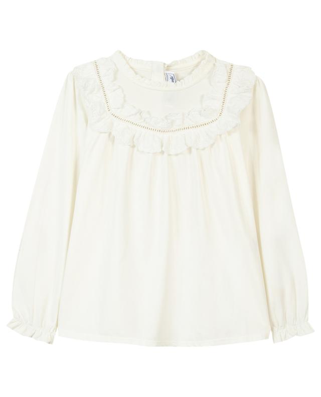 Girl&#039;s blouse with embroidered bib TARTINE ET CHOCOLAT