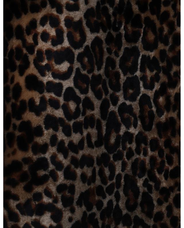 Manteau en fourrure d&#039;agneau imprimé léopard Daphne TAGLIATORE