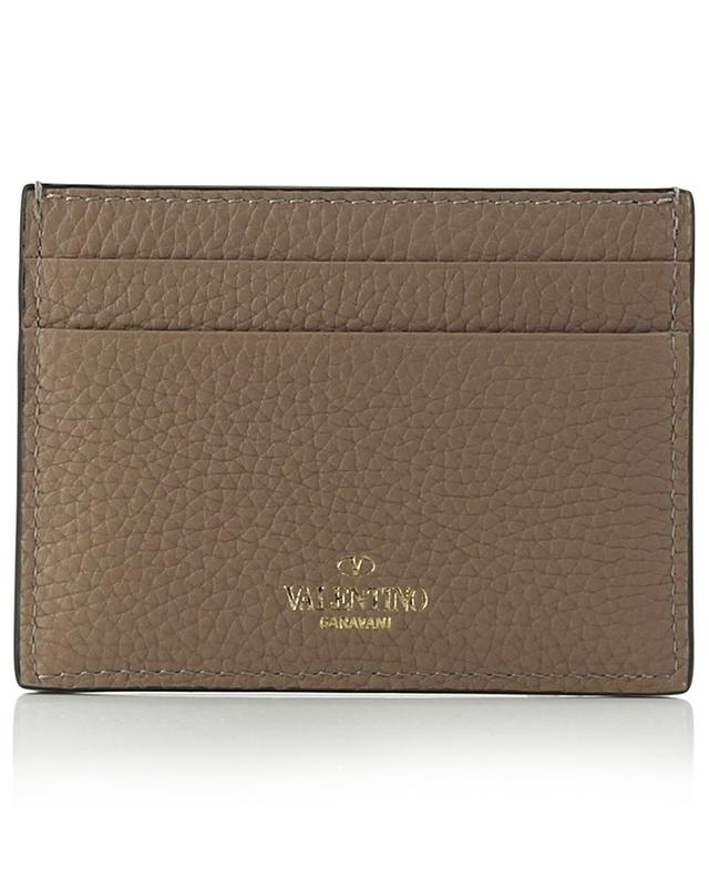 Rockstud Stampa Alce leather compact card case VALENTINO