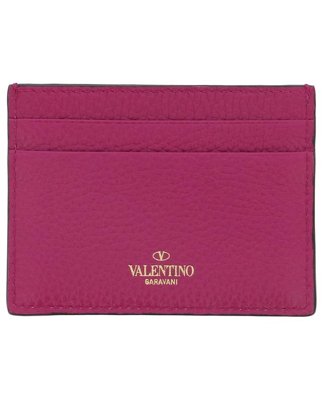 Rockstud Stampa Alce leather compact card case VALENTINO