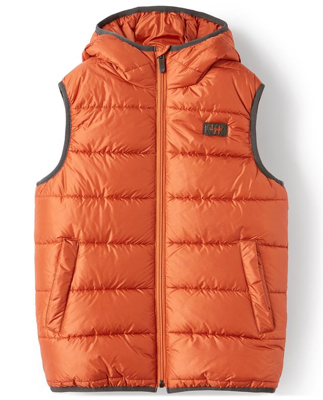 Boy&#039;s quilted hooded gilet IL GUFO