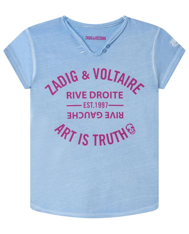 Bedrucktes Mädchen-Kurzarm-T-Shirt ZADIG &amp; VOLTAIRE