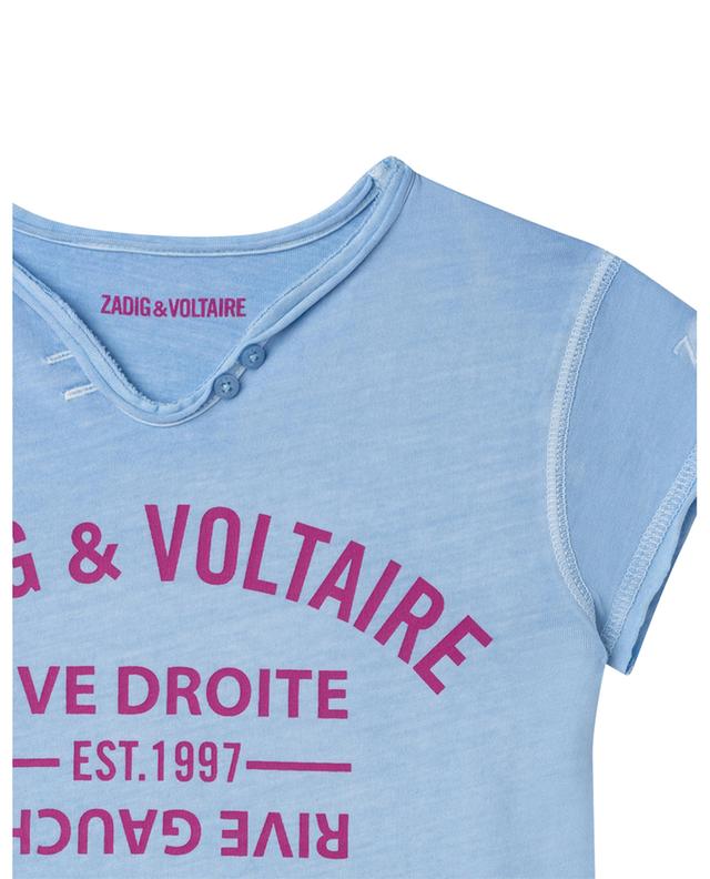Bedrucktes Mädchen-Kurzarm-T-Shirt ZADIG &amp; VOLTAIRE