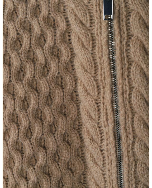 Cardigan boxy zippé en maille de laine vierge torsadée STELLA MCCARTNEY