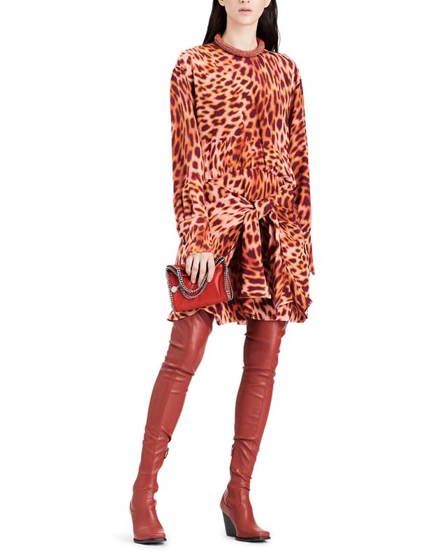 Mini robe en soie Cheetah Print Wrapped STELLA MCCARTNEY