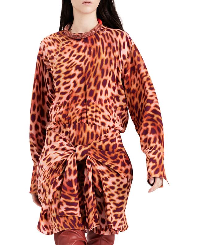 Mini robe en soie Cheetah Print Wrapped STELLA MCCARTNEY