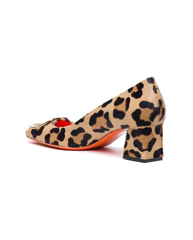 Leopard printed kitten heel pumps SANTONI