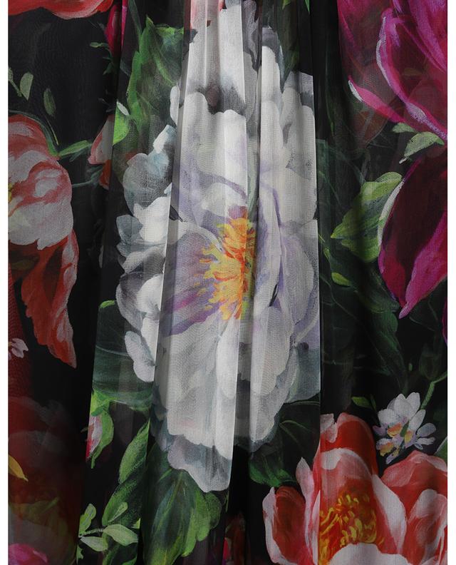 Floral printed short silk chiffon dress DOLCE &amp; GABBANA