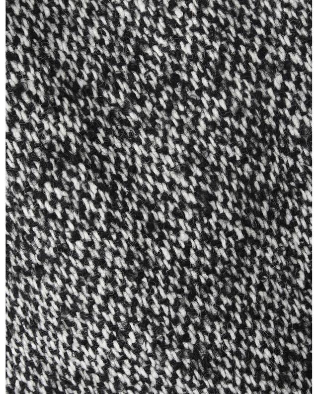 Ausgestelltes Minikleid ohne Ärmel aus schwarz-weissem Tweed DOLCE &amp; GABBANA