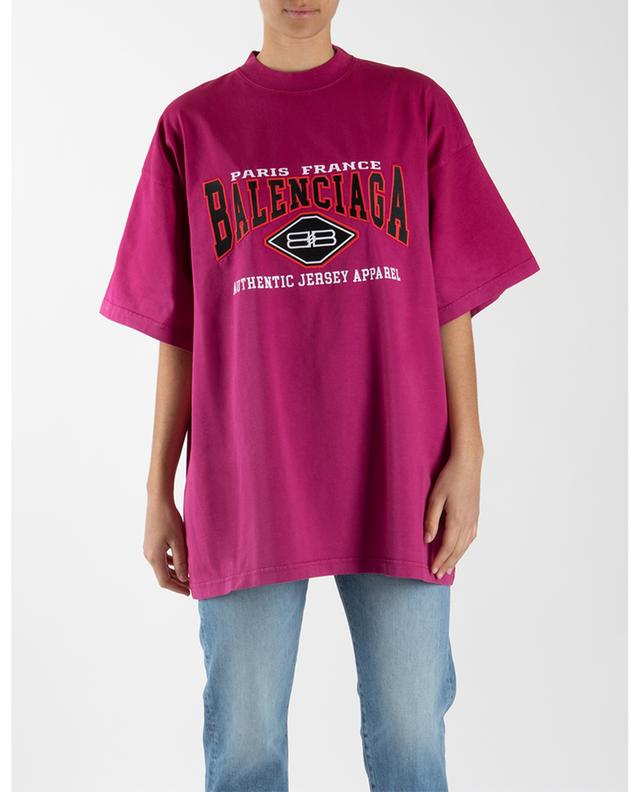 T-shirt à manches courtes en jersey Oversize Varsity Authentic BALENCIAGA