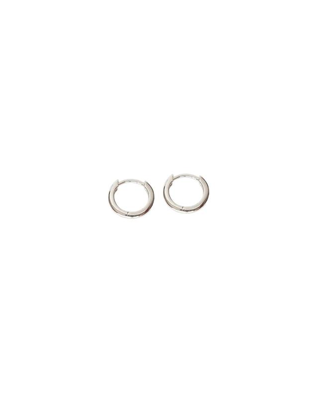 Classic white gold hoop earrings - 8 mm AVINAS