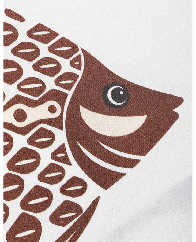 Fish printed silk satin blouse HERZEN&#039;S ANGELEHEIT
