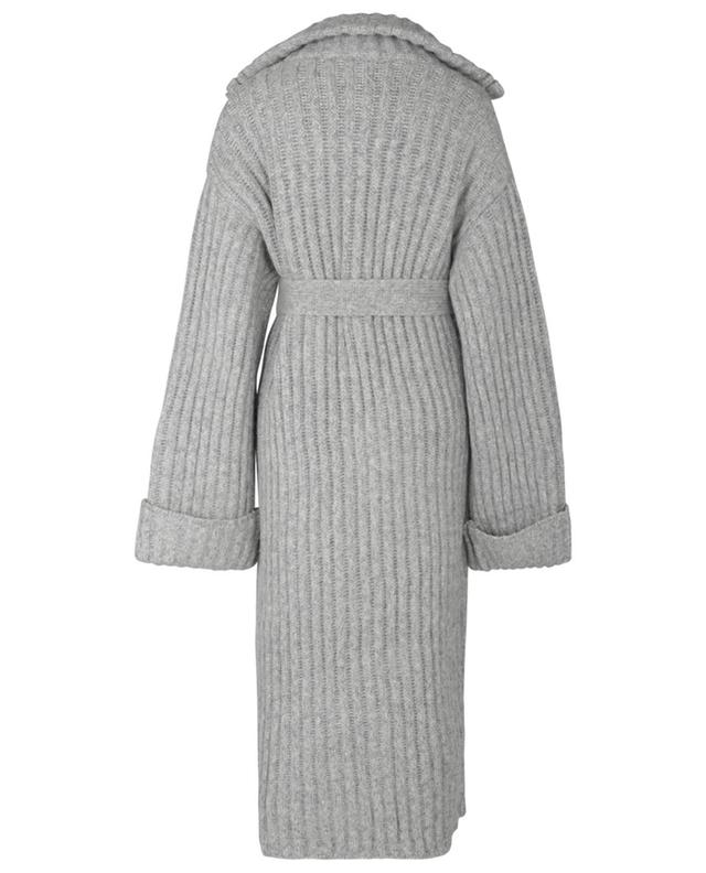Wool and alpaca long rib knit cardigan HERZEN&#039;S ANGELEHEIT