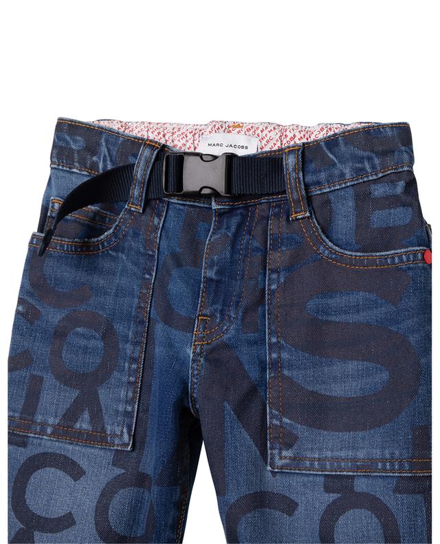 Logo printed children&#039;s cotton carrot jeans THE MARC JACOBS