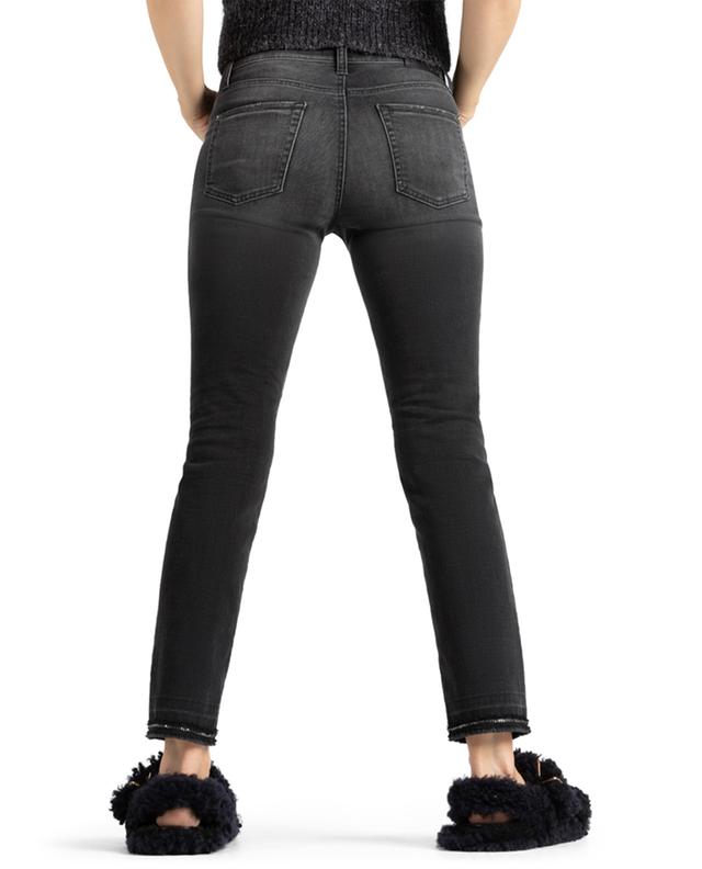 Pina chain adorned frayed slim fit jeans CAMBIO