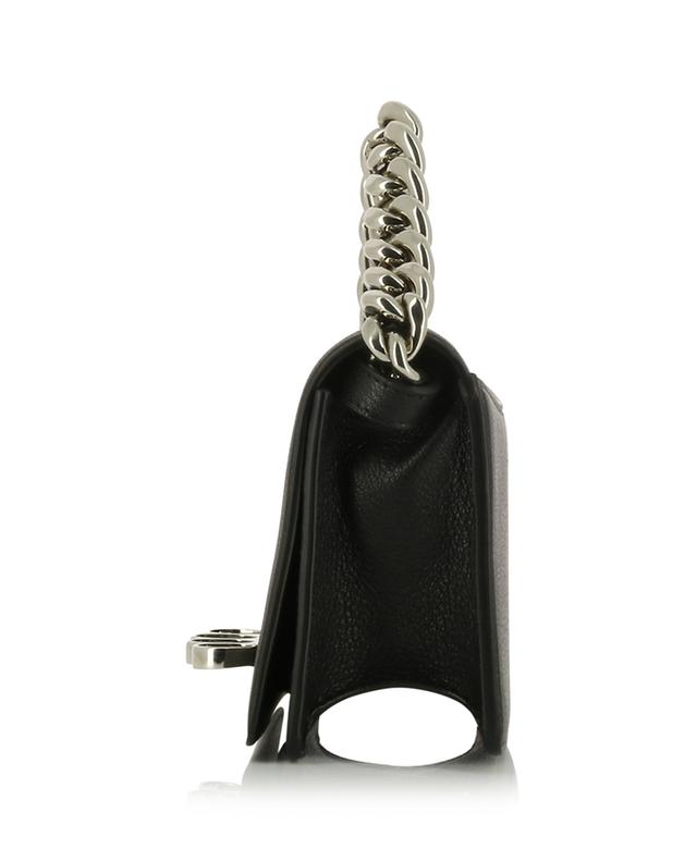 Mini-Schultertasche aus genarbtem Leder Four Ring With Chain ALEXANDER MC QUEEN