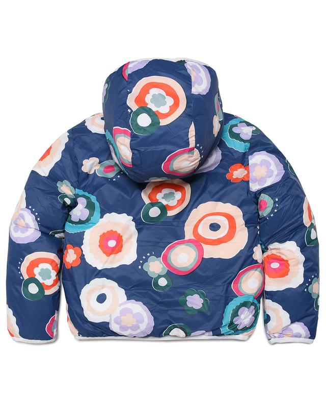 Seventies Florals girl&#039;s hooded puffer jacket MARNI