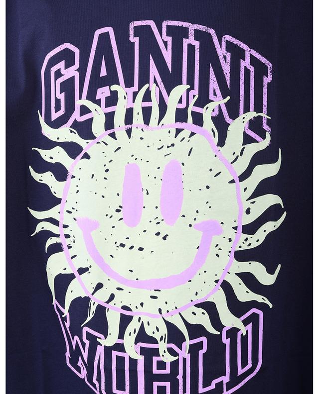 Kurzarm-T-Shirt mit Print Smiley GANNI