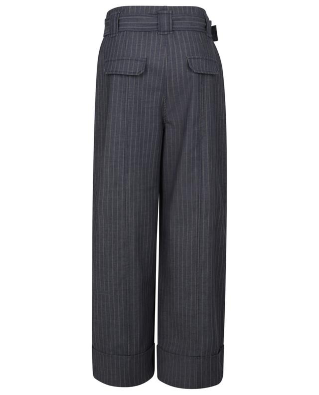 Striped high-rise wide-leg trousers GANNI