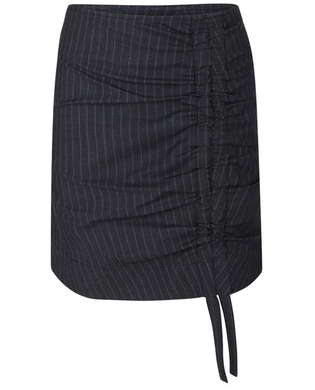 Gathered pinstripe mini skirt GANNI