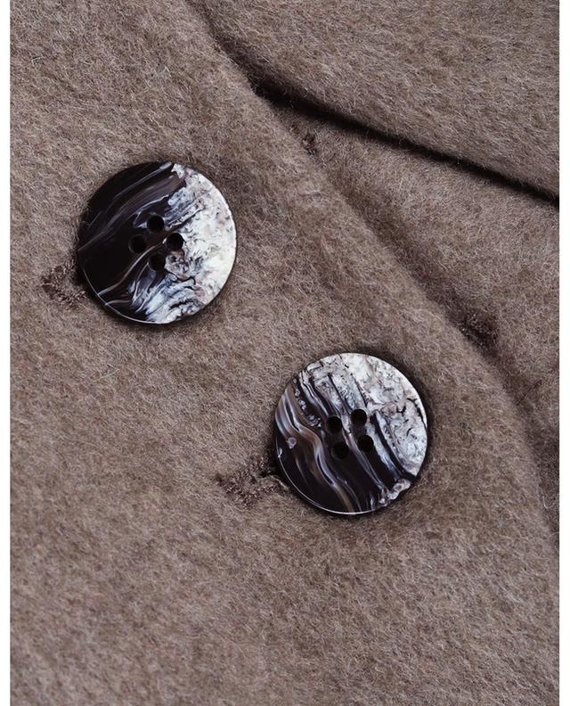 Long recycled wool wrap coat GANNI